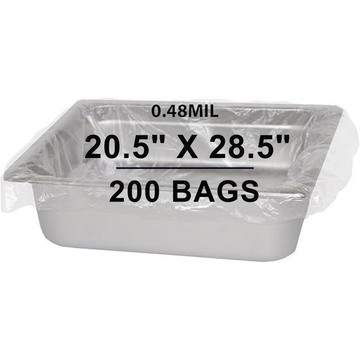 20.5X28.5 inches Poly Pan Liners 0.48 Mil Full Pan Sheet PTL